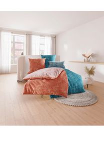 w&auml;schepur unisex Bettw&auml;sche in terra-bedruckt ,Gr&ouml;&szlig;e 40x80/135x200 cm, Witt, 100% Baumwolle