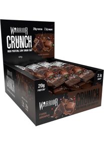 Warrior Crunch Protein Bars, 12 x 64 g Riegel, Fudge Brownie