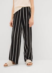 Pantaloni in jersey di piquet robusto, Nero, Taglia 140/146, bonprix