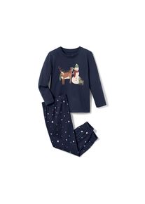 Tchibo - Kleinkind-Jersey-Pyjama - Unisex - Gr. 110/116 - dunkelblau