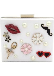 Sanetti Inspirations, Handtasche, Clutches mit Acrylverzierung aus feinsten Materialien