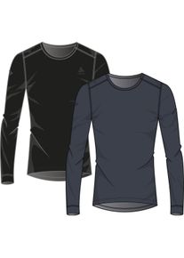 Odlo, Herren, Funktionsshirt, ACTIVE WARM ECO 2 Pack Longsleeve Crew Neck Men Maat L (L), Schwarz, L