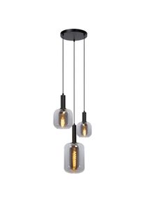 Lucide, Pendelleuchte, ELISA - Hanglamp - 3xE27 - FumÃ (E27)