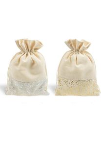 MFP Paper, Geschenkverpackung, Beige Stoff-Geschenktüte BN 25x39cm MIX (Geschenktüte)