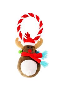 Red Dingo DINGO Plüschtier mit Seil Rentier 18 cm - Hundespielzeug - 1 Stück (Plüschspielzeug Hund), Hundespielzeug
