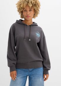 bonprix Női Kapucnis szabadidőfelső tiszta pamutból, szürke, 40/42