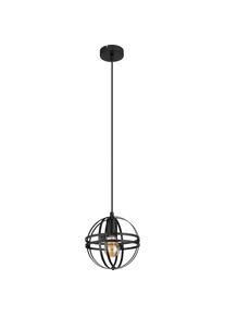 Globo, Pendelleuchte, Hängeleuchte Cronadun schwarz matt 1xE27 (E27)