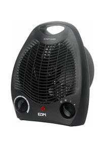 Edm Elektrische Mini-Heizung tragbar 07220 Schwarz 1000 - 2000 W, Heizlüfter, Schwarz