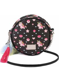 Oh My Pop!, Handtasche, Round Shoulder Bag Popnicorn, Schwarz