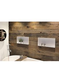 Looox, Badezimmerschrank, CORGRAFT BAUBT -IN -Diagramm - 60x30x10 cm - Weisse Edelstahlmatte (CBOX60W)