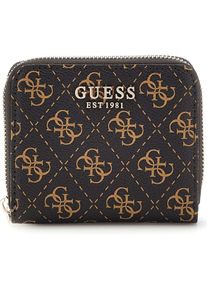 Guess, Damen, Portemonnaie, Eco Erica Piccola Zip Intorno, Braun