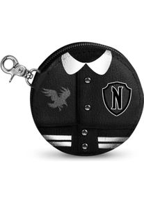 Karactermania, Portemonnaie, MERCREDI - Oxford Varsity - Porte-Monnaie Cookie Casual '8,7x2,3cm', Schwarz