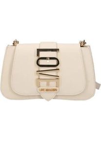 Love Moschino, Handtasche, Schoudertas in Elfenbein, aus Kunstleder, Weiss