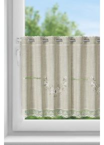 ArtFir Krátka záclona VERONICA P | béžová 150 x 60 cm