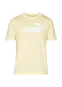 Puma, M&aelig;nd, Bluser & t-shirts 'ESS No. 1', Lysegul / Hvid, St&oslash;rrelse S