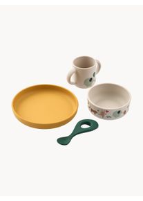 Liewood Súprava detského riadu Vivi, 4 ks Farebná, Žltá, Zelená, Biela Umelé vlákno, Látka Rôzne veľkosti