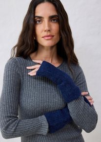 bonprix Getry na ręce z dodatkiem wełny z alpaki, niebieski, 0