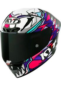 KYT KX-1 Race GP Bastianini Replica 2023, casque int&eacute;gral , couleur: Noir/Mauve/Fuchsia/Blanc , taille: M