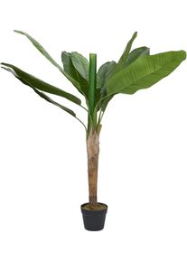 Pianta di banano artificiale 120 cm – Realistica palma Musa in vaso – Verde