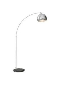 HOMCOM Stehlampe höhenverstellbar, schwenkbar Stehleuchte exkl. Leuchtmittel , Silberfarben , Metall , E27 , 30x180x115 cm , Lampen & Leuchten, Innenbeleuchtung, Stehlampen, Stehlampen