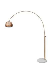 Salesfever P & B Bogenleuchte , Weiß, Kupferfarben , Metall , rund , 165x205x30 cm , höhenverstellbar , Lampen & Leuchten, Innenbeleuchtung, Stehlampen, Bogenlampen