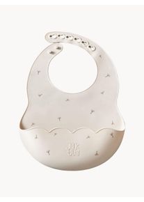 Jack o Juno Śliniak z silikonu Kid Bib Poppy Beżowy Tworzywo sztuczne S 22 x D 32 cm