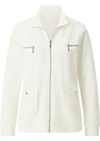 Dames Shirtjasje van puur katoen wit Maat 36