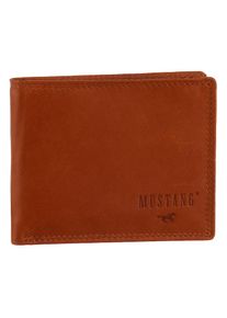 Mustang , Geldbörse »Udine leather wallet side opening« mit RFID-Schutz , cognac