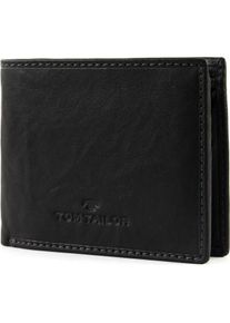 Tom Tailor, Herren, Portemonnaie, Lary Geldbörse Leder 12 cm, Schwarz