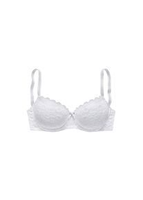 Vivance, Damen, Schalen-BH aus Spitze in Leo-Optik im modischen Balconnet-Schnitt, Dessous, wei&szlig;, Cup B, 95 -Cup B, wei&szlig;, Femininer Schalen-BH mit 