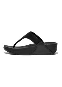 fitflop , Zehentrenner »LULU SHIMMERLUX TOE-POST SANDALS« , Keilabsatz, Sommerschuh, Schlappen in schimmernder Optik , schwarz , 41 , 41 , Mit...