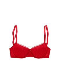Vivance, Damen, Schalen-BH aus Spitze in Leo-Optik im modischen Balconnet-Schnitt, Dessous, rot, Cup E, 70 -Cup E, rot, Femininer Schalen-BH mit 
