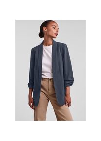 Pieces , Blusenblazer »PCBOSELLA 3/4 BLAZER NOOS« mit Faltendetail am Ärmel , Ombre Blue , L , L , Damen-Blazer von Pieces