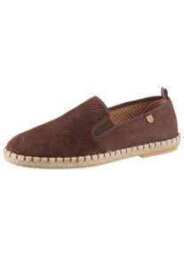 VERBENAS , Espadrille »Tom Pacific« , Loafer, Slipper, Sommerschuh, Strandschuh mit Stretcheinsätze , dunkelbraun , 46 , 46 , Zum Schlupfen