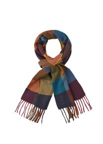 Big & Tall Sizes - DANTE - Wool scarf with fringes and check pattern - 0
