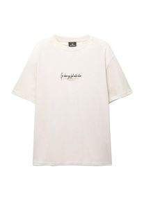 Pull&Bear Pull&Bear Koszulka dla mężczyzn brązowy / jasnobrązowy / żółty / biały Rozmiar XS