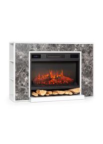 Klarstein Vulsini Nightfall, elektrický krb, 1900 W, LED technológia, diaľkové ovládanie, sivý