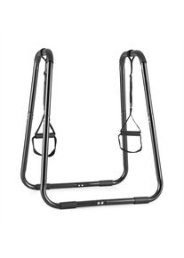 Klarfit Paarafit, stojan na kľuky, dipy, vr&aacute;tane z&aacute;vesn&eacute;ho posilňovacieho syst&eacute;mu, čierny