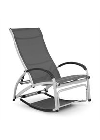 Blumfeldt Beverly Wood, záhradné lehátko, hojdacie kreslo, hliník, sivé