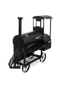 Klarstein Dampflok, grill füstölővel, 3 mm acél, fekete
