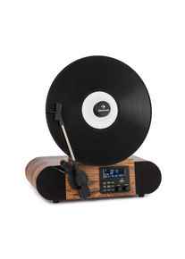Auna Verticalo SE DAB, retro gramofón, DAB+, FM tuner, USB, BT, AUX, drevo