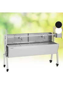 Klarstein Sauenland Pro, malacs&uuml;tő grill, forg&oacute; ny&aacute;rs, 13 W, 4 ker&eacute;k, rozsdamentes ac&eacute;l