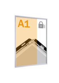 1 Marco abatible de seguridad A1 19 mm, aluminio, plata