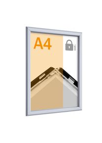1 Marco abatible de seguridad A4 19 mm, aluminio, plata