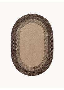 benuta Oválny koberec do interiéru a exteriéru Nandi Hnedá Umelé vlákno Ø 140 x V 200 cm (veľkosť S)