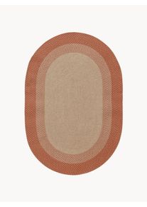 benuta Oválny koberec do interiéru a exteriéru Nandi Terakota, Farebná Umelé vlákno Ø 140 x V 200 cm (veľkosť S)