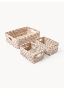 Cestos Lurdes, conjunto de 3 Bege Rotim Conjunto com vários tamanhos | Westwing Collection
