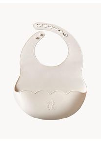Jack o Juno Silikónový detský podbradník Poppy Biela Umelá hmota Š 22 x D 32 cm