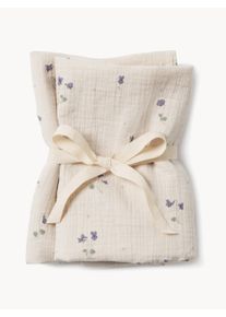 Garbo&Friends Mušelínové prikrývky z bavlny Viola, 2 ks Biela, Ružová Bavlna Š 60 x D 60 cm