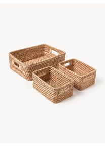 Cestos Lurdes, conjunto de 3 Castanho Rotim Conjunto com vários tamanhos | Westwing Collection